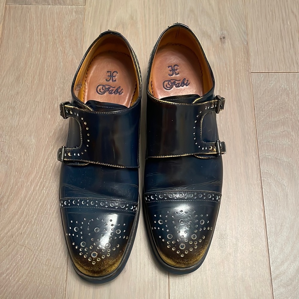 Navy loafers